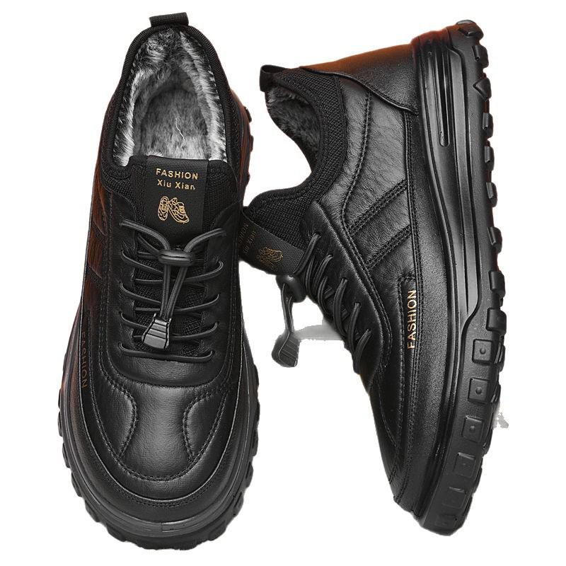 Men's Winter Cotton Snow Boots - Fleece Lined, Thickened & Comfortable Casual Sports Shoes