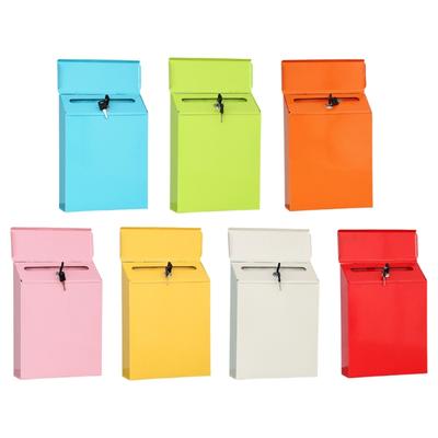 Počasí odolná vintage železná poštovní schránka Počasí odolná nástěnná uzamykatelná poštovní schránka na zahradní plot, terasy, vchodové dveře, soukromí