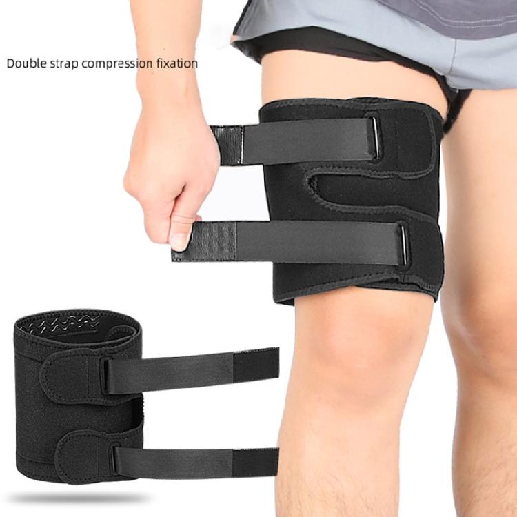 Adjustable Thigh Compression Sleeve Light Weight Breathable Leg Thigh Support Brace for Workouts Sports Injury Recovery
