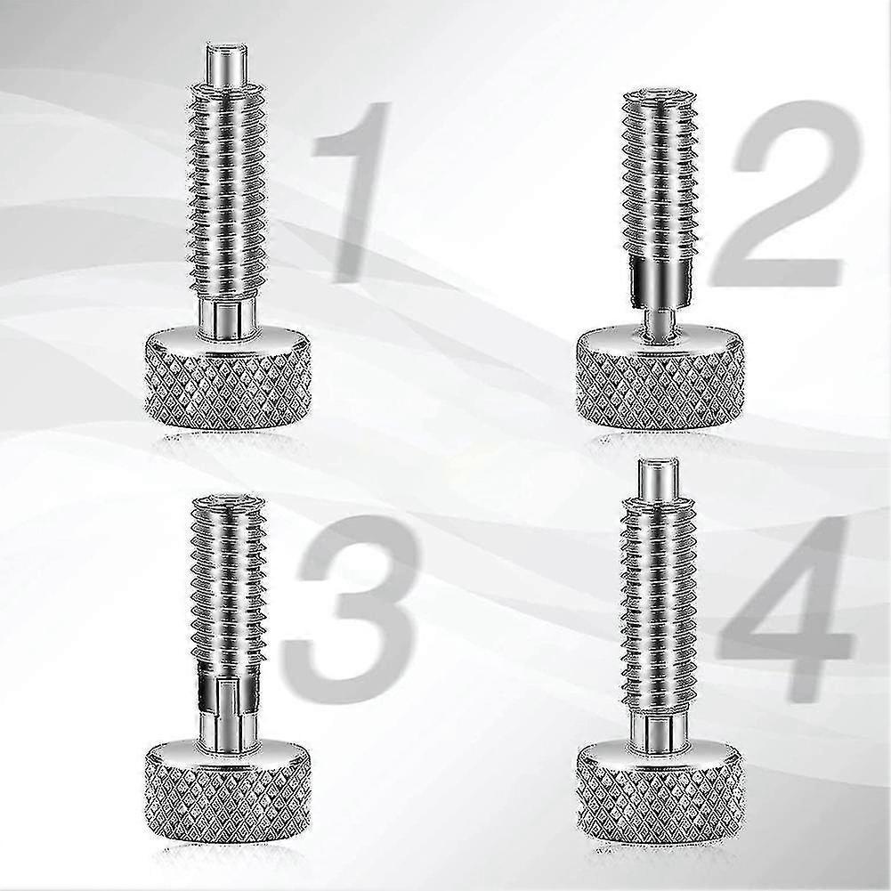 2 Pcs Hand Retractable Spring Plunger Stainless Steel Lock Out M6 Type Quick Release Pins For Rolling Toolbox Packout - Pengj