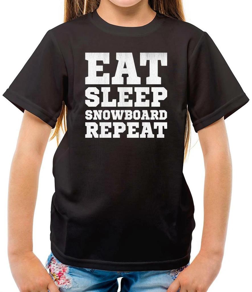 Eat Sleep Snowboard Repeat - Kids T-Shirt - Snowboarder - Snowboarding - Fan