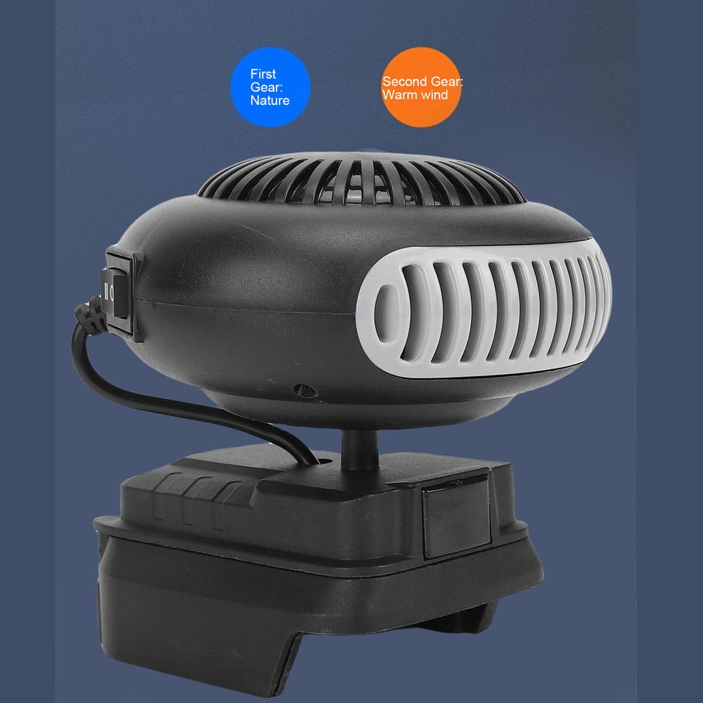 Cordless Space Heater 170W 2 Gears Fast Heating Defogging Defrosting Battery Powered Heater Fan for Home Car Site