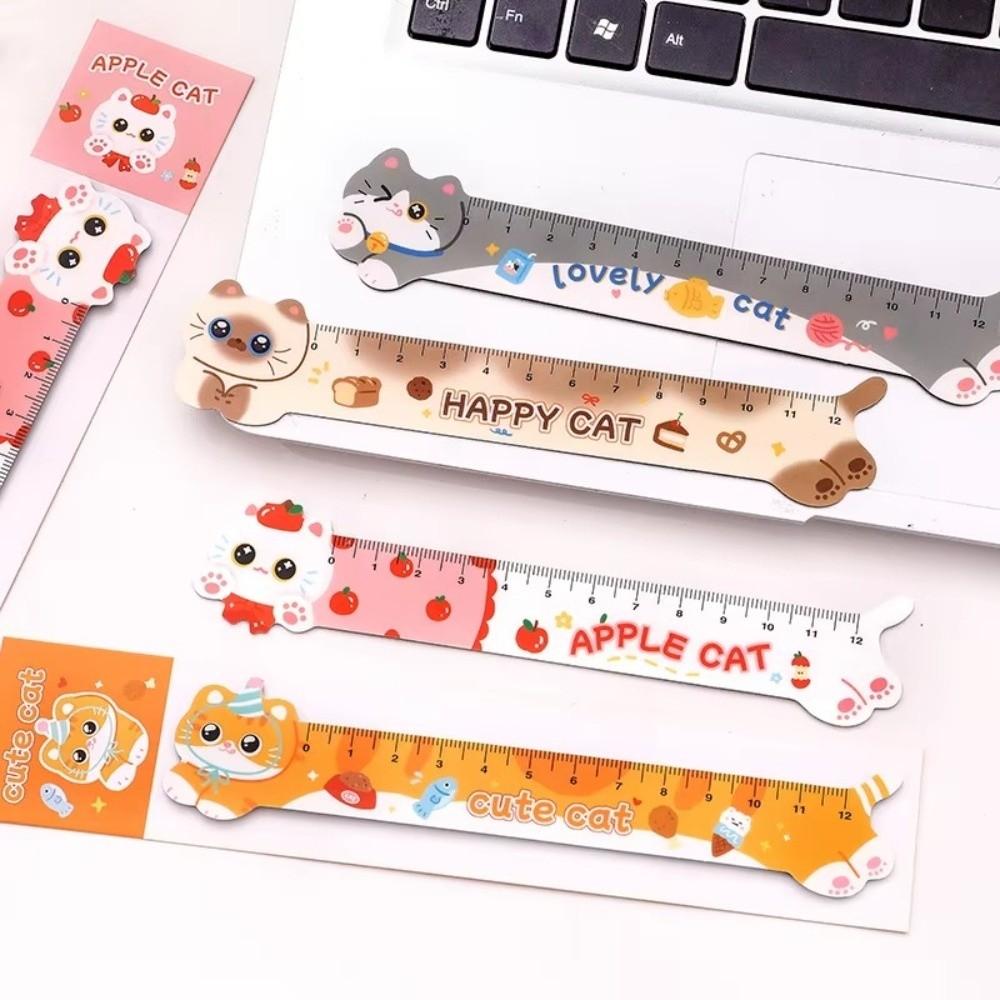 12cm Kawaii Stationery Ruler Kawaii Cute Design Magnetic Bookmark Ruler  for Students