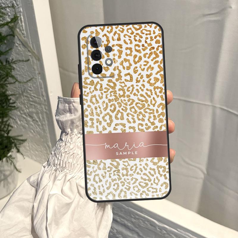 

Personalised Initials Leopard Name Cover For Samsung Galaxy A54 A34 A53 A73 A52 A72 A13 A23 A33 A51 A71 A12 A22 A32 A42 A50 Case Samsung A23