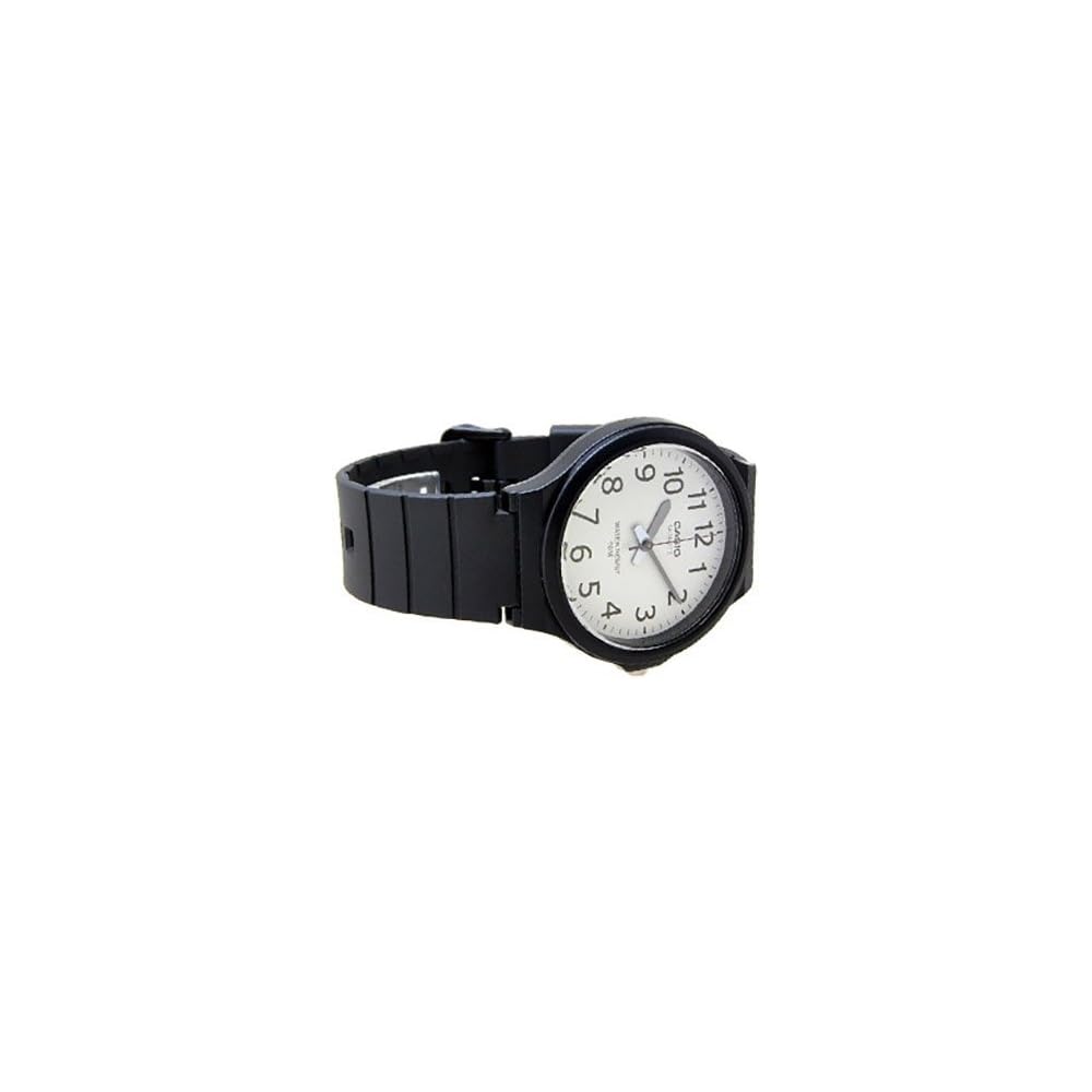 Casio Standard Analogue Men's Watch MW-240-7B White Dial Leather Strap Water Resistant