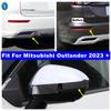 Car Door Rearview Mirror / Rear Fog Lights Lamps Bumper Cover Trim For Mitsubishi Outlander  - 2025 Exterior ABS Accessories