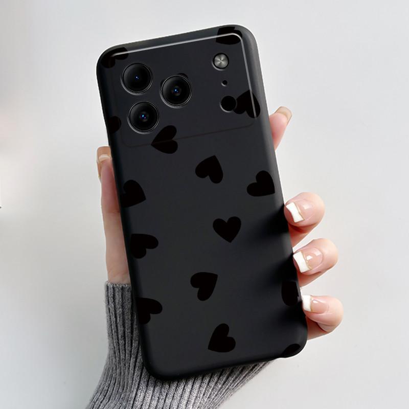 Für Doogee Note 56 Note56 Hülle Luxus Niedliches Liebes-Hase Cartoon Lustige Abdeckung Schwarzes TPU Weiches Silikon Stoßfest Schutzhülle