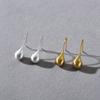 Simple Geometric Water Drop Hand Brushed Hanging Stud Earrings, High-End Design, Light Luxury Temperament Earrings For Women