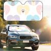 Cute Paw Print Cartoon Dog Car Sunshade - Front Windshield Sun Protection