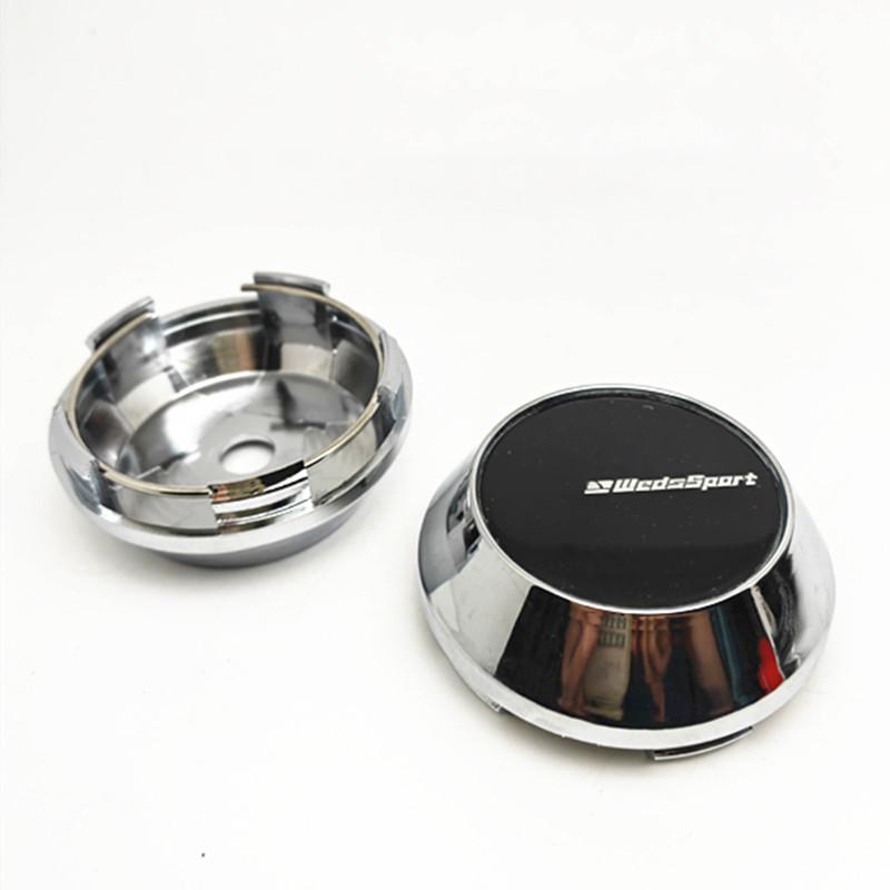 4pcs 65mm WedsSport Wheel Center Caps Hub Weds Sport Logo Emblem Badge Rims Cover Car Styling Accessories