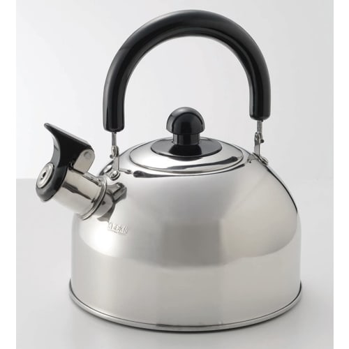Kakusei Nilworka NW-06 Silver Whistling Kettle, 2.2L Capacity, Stainless Steel, High Heat Efficiency, Stable, Wide-Bottom Design, Easy To Clean, Induc