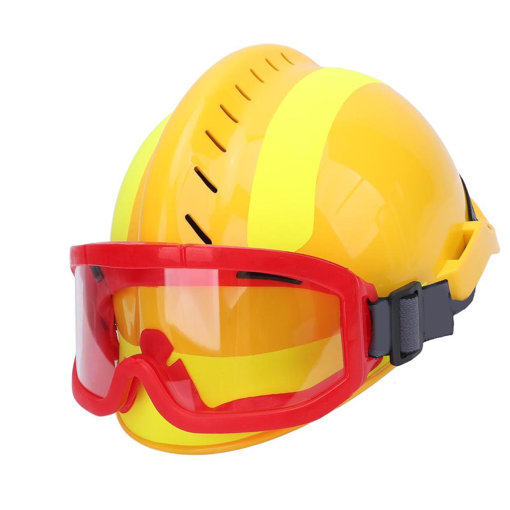 Rettungshelm Arbeit in der Höhe Sicherheitsschutzhelm mit Licht Schlitzen Belüftet PC für Notfall Erdbeben Brand Suche F2 Gelb
