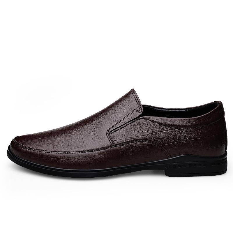 Men s Cowhide Leather Slip-On Loafers: Breathable, Soft Sole, Casual Driving Shoes. 45