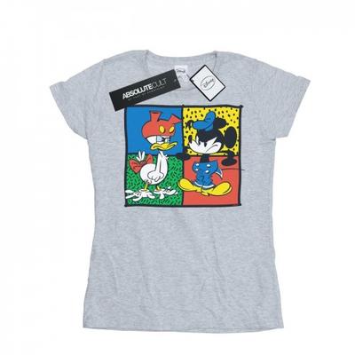 Womens/Ladies Mickey Mouse Donald Clothes Swap Cotton T-Shirt
