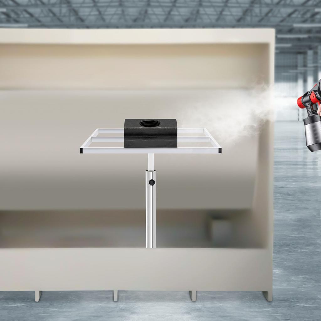 360° Rotating Spray Painting Turntable Stand  for DIY Art Crafts, Stainless Steel Adjustable Height 50-90cm, 25kg Load Capacity