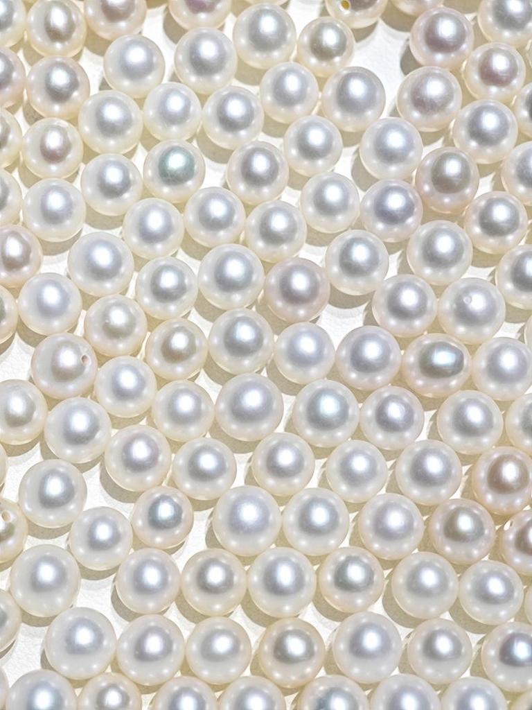Contas de Pérola Natural de Água Doce Redondas Brancas para Pulseiras e Colares DIY