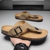 Kork-Hausschuhe Herren Freizeit Komfort Sandalen Sommer Flip-Flops Outdoor Anti-Rutsch StrandSchuhe Mode Jugend Atmungsaktiv Trend Hausschuhe