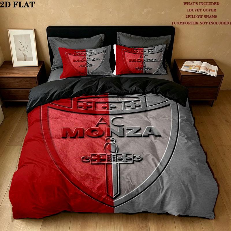 Ac Monza Pattern Bedding uilt Set uilt Cover Pillowcase Home Decoration Birthday Gift (1 * duvet cover + 2 * pillowcase without core)