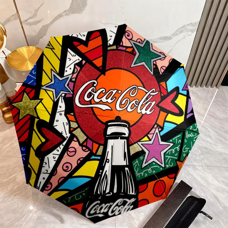 Christmas Gift Halloween Theme Bear Truck Coca Cola umbrella is suitable for all seasons, including home travel and outdoor activities Y13