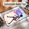 Decorative Artwork Theme Crystal Velvet Rug Personalized Custom Name Text Soft Floor Mat Home Decor