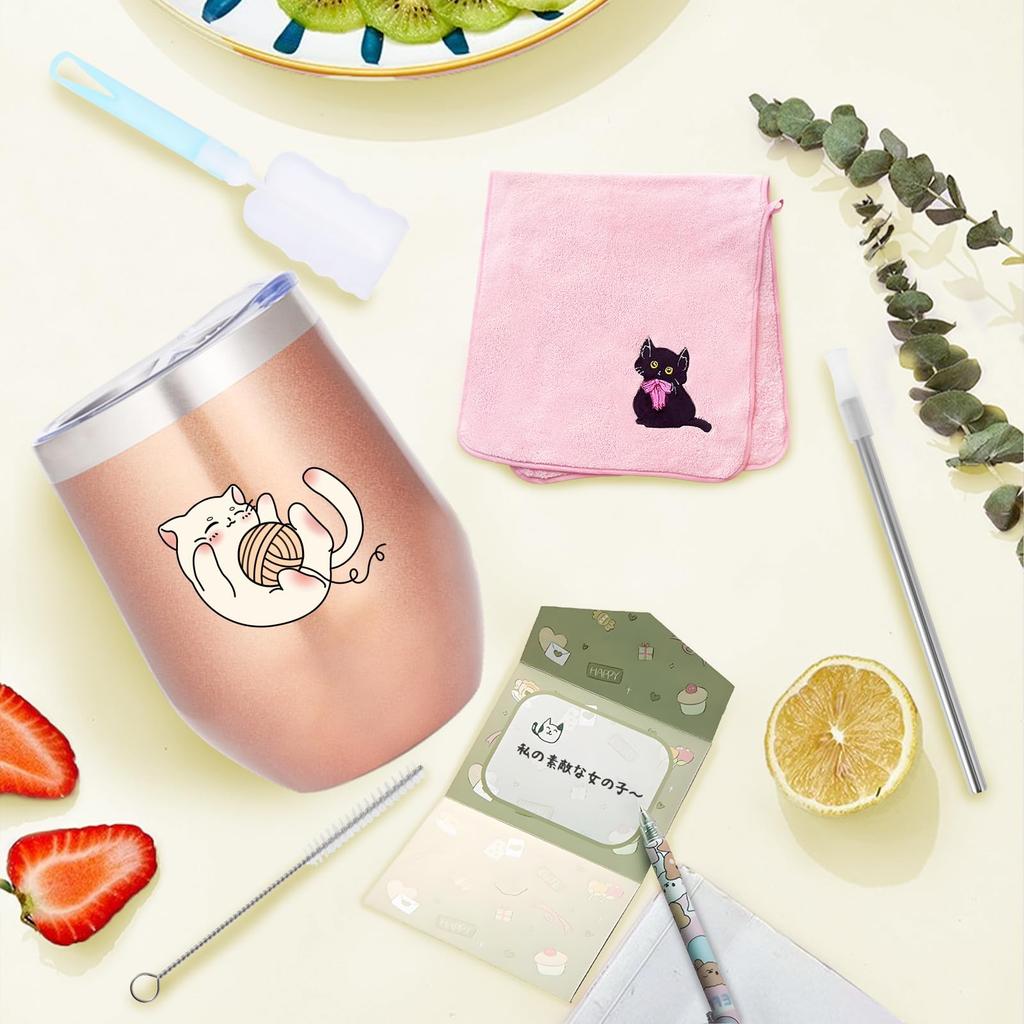 Cute Cat Gift for Birthday Present for or Female Popular Gift with Cat Insulated for Hot or Cold with Lid and Practical and Makes a Lovely Day Gift