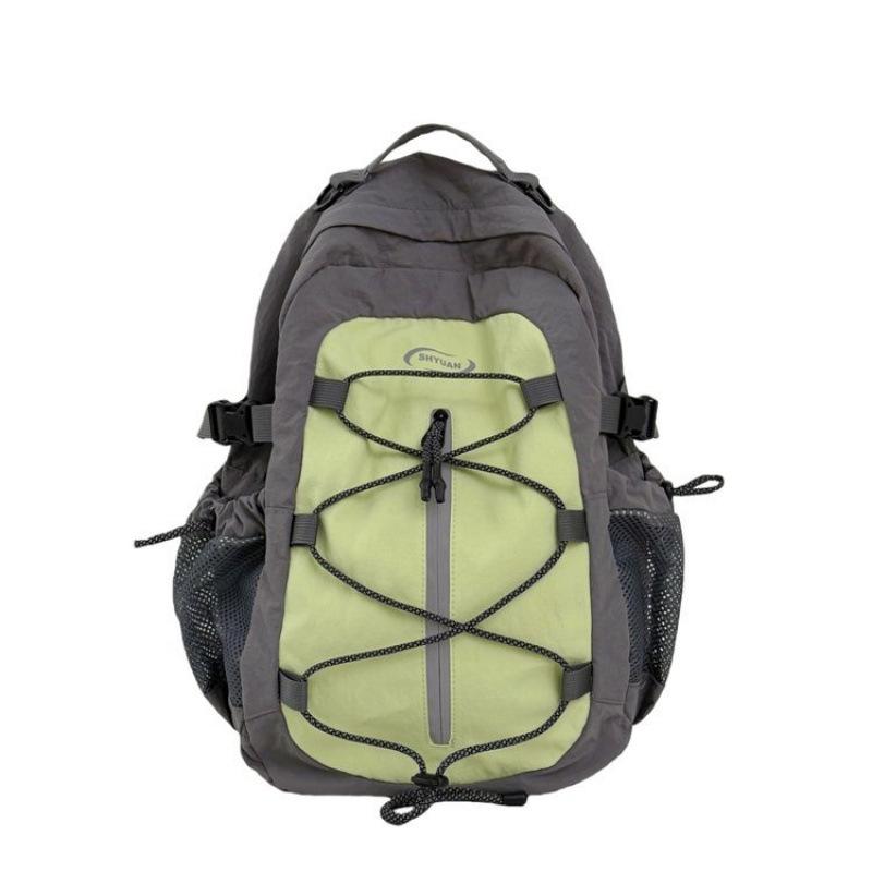 Schoolbag Outdoor Mountaineering Backpack Large Capacity Color Matching Student School Bag Men's and Women's Commuter Sports Travel Backpack