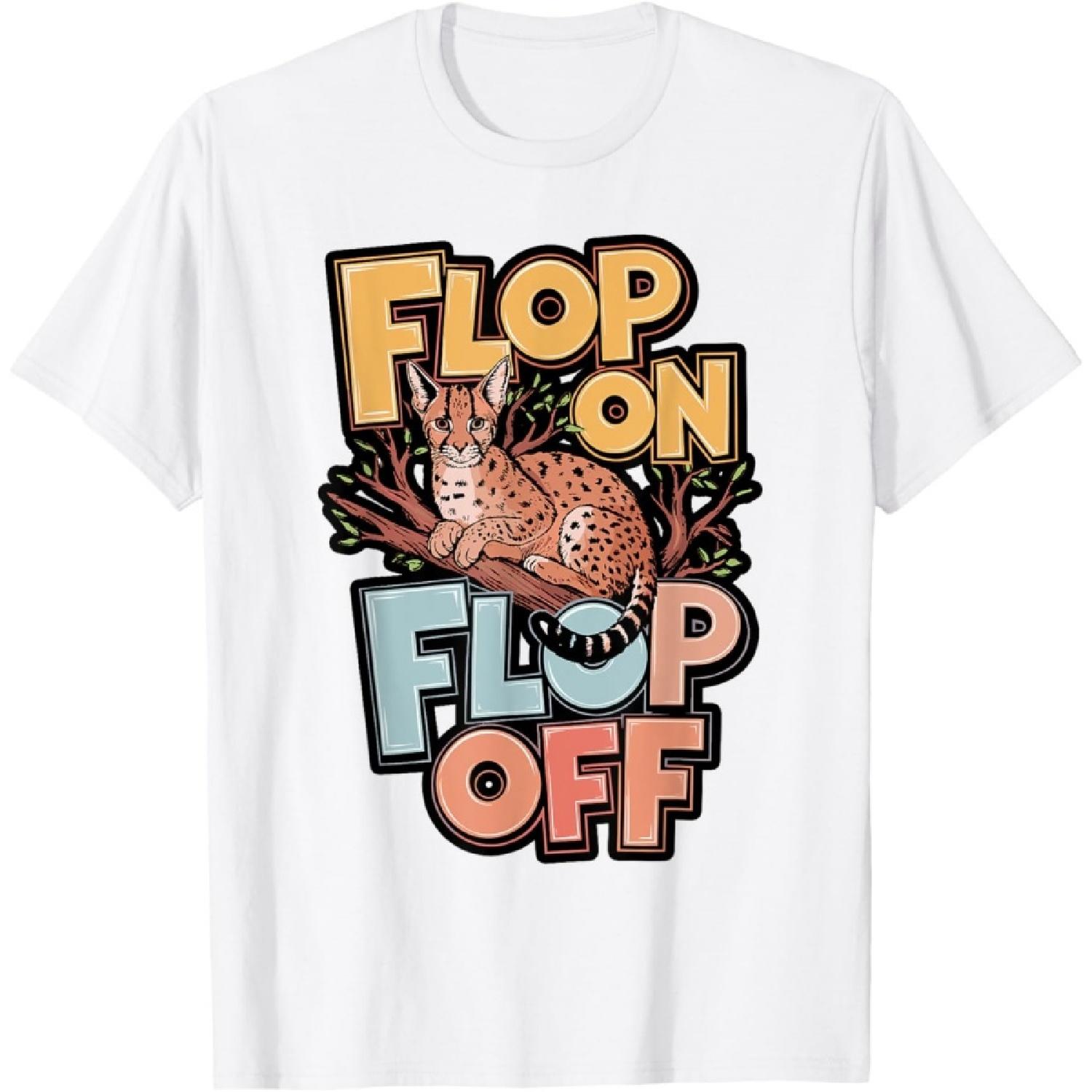 

Flop Off Flop Off Caracal Cat Big Floppa T-Shirt XXXXXL білий