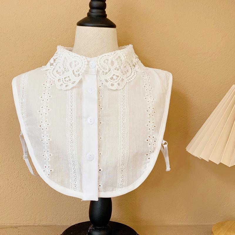 

Женский воротник-стойка из хлопка с имитацией воротника, белая рубашка с лацканами