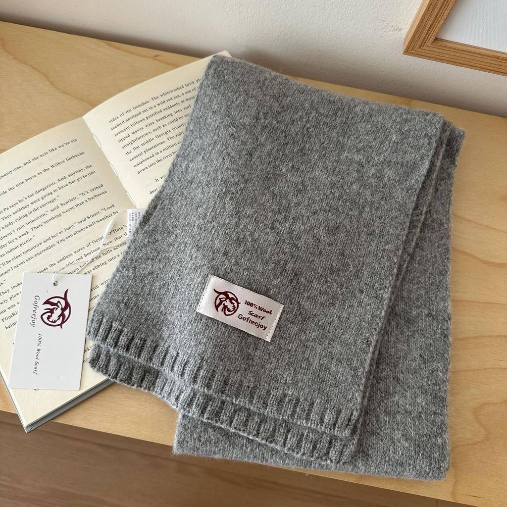 Écharpe unie pour hommes et femmes Écharpe tricotée chaude pour l'hiver pour les couples Écharpe universelle