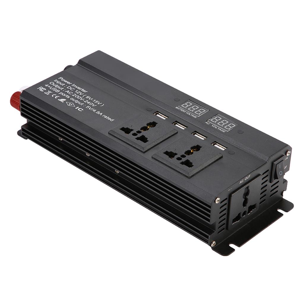 DC 12V-ról 1200W 3000W Automata Feszültségátalakító Inverter Konverter Autós Töltő