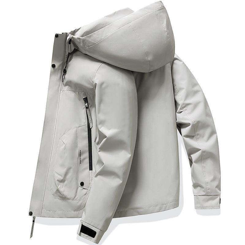 Waterproof Jacket Men Hood Jacket Spring Autumn Hiking Camping Coats Male Clothes