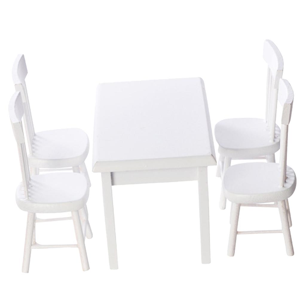 1:12 Doll House Table & Set Furniture Life Scene Ornaments