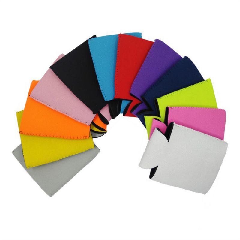 1PC Solid Color Portable Cup Cover Beer Sleeves Camping Can Cup Soda Cover Foam Material Drink Cooler Bottle Outdoor Sleeve