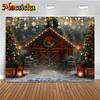 Vánoční strom Velké pozadí Fotografie Santa Claus Dárek Domácí lampa Sněhová vločka Dům Pozadí Dekorace Večírkové rekvizity Studio Fotorozóna