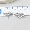 Set di 100 Ciondoli Gatto Farfalla Luna Argento Antico per Braccialetti e Collane Fai da Te
