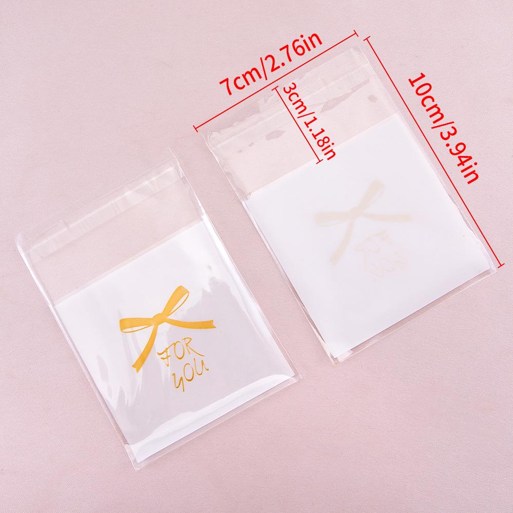 Cartoon Style Self-Adhesive Bags for Baking, Cookies, and Jewelry Storage