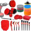 15 Piece Car Cleaning Kit Electric Drill Brush Air Conditioner Vent Cleaning Brush Combo Set