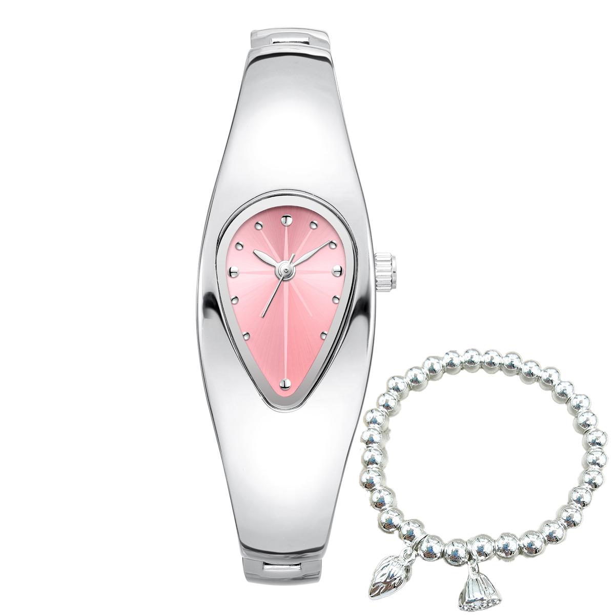 

Millennium style shaped y2k water drop watch retro trend niche female personality medieval bracelet watch lotus silver bracelet