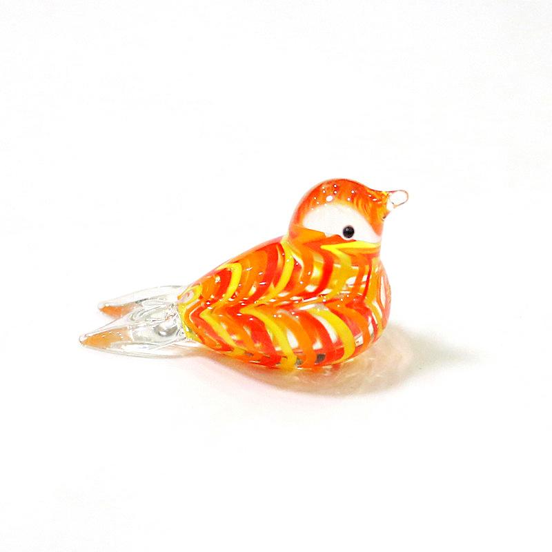 Miniature Murano Glass Bird Decorative Figurine Japan Style Home Fairy Garden Decor Accessories Lovely Handmade Animal Ornaments