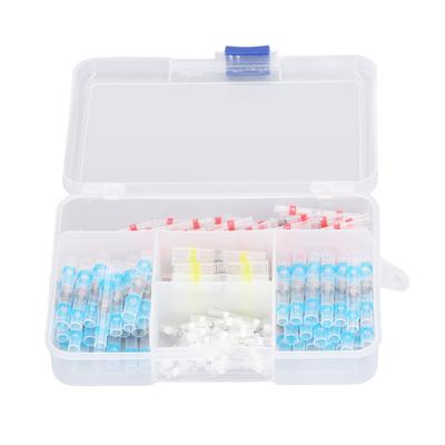 120 pièces 4 types Borne à souder à l'étain Étanchéité Tube thermorétractable Connecteur de borne bout à bout pour fil