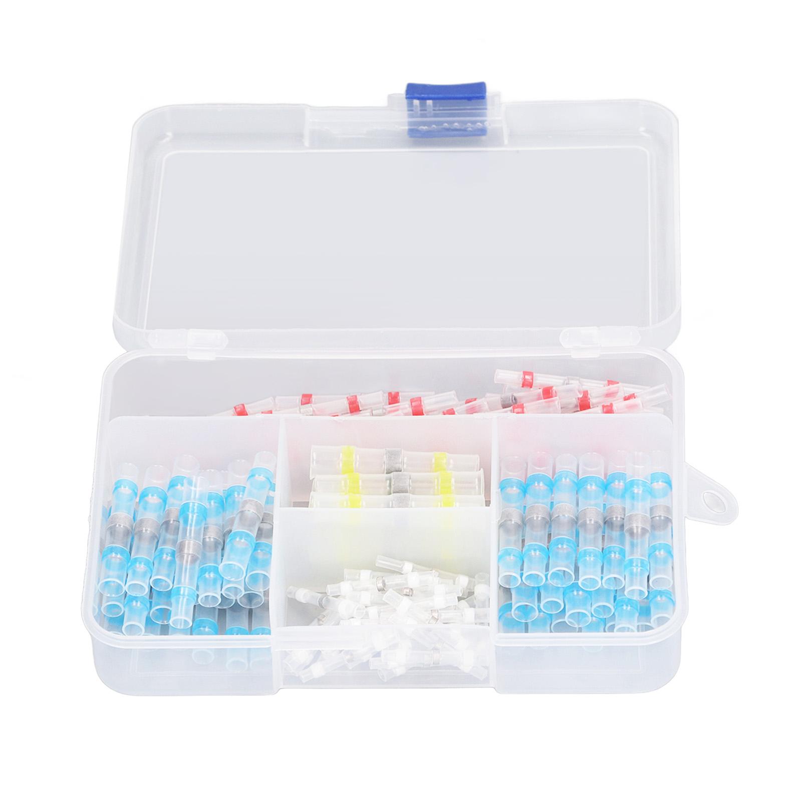 

120Pcs 4 Types Tin Soldering Terminal Sealing Heat Shrink Tube Wire Butt Terminal Connector for