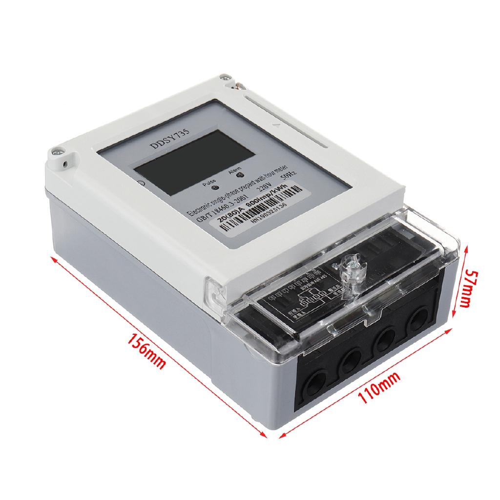 220V 50Hz Electric Prepayment Slot Meter Programmable Single Phase w/ Cards Digital Display Card Meter