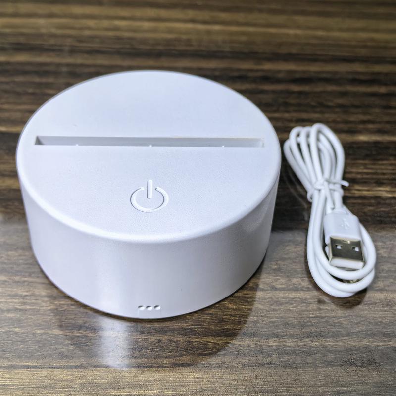 

3D-ночник с пультом дистанционного управления и сенсорным управлением - цветная акриловая USB-зарядная база своими руками 5V