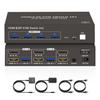 Euscmaic HDMI Displayport KVM Switch 2PC Umschaltung 2 Monitore Simultanausgabe Dual Display 4K 60Hz Switch 2 Bildschirme Simultanausgabe Dual