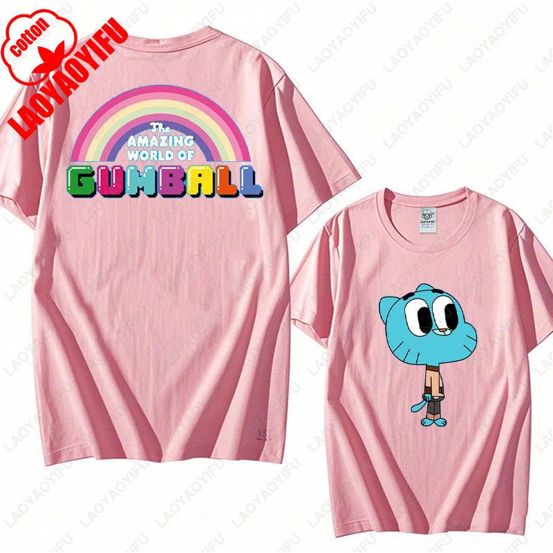 The Amazing World of Gumball Graphic T-shirt Funny Cartoon Anime Tshirt Unisex Cotton Top Cute Preppy Trendy Sweater Clothes Tee