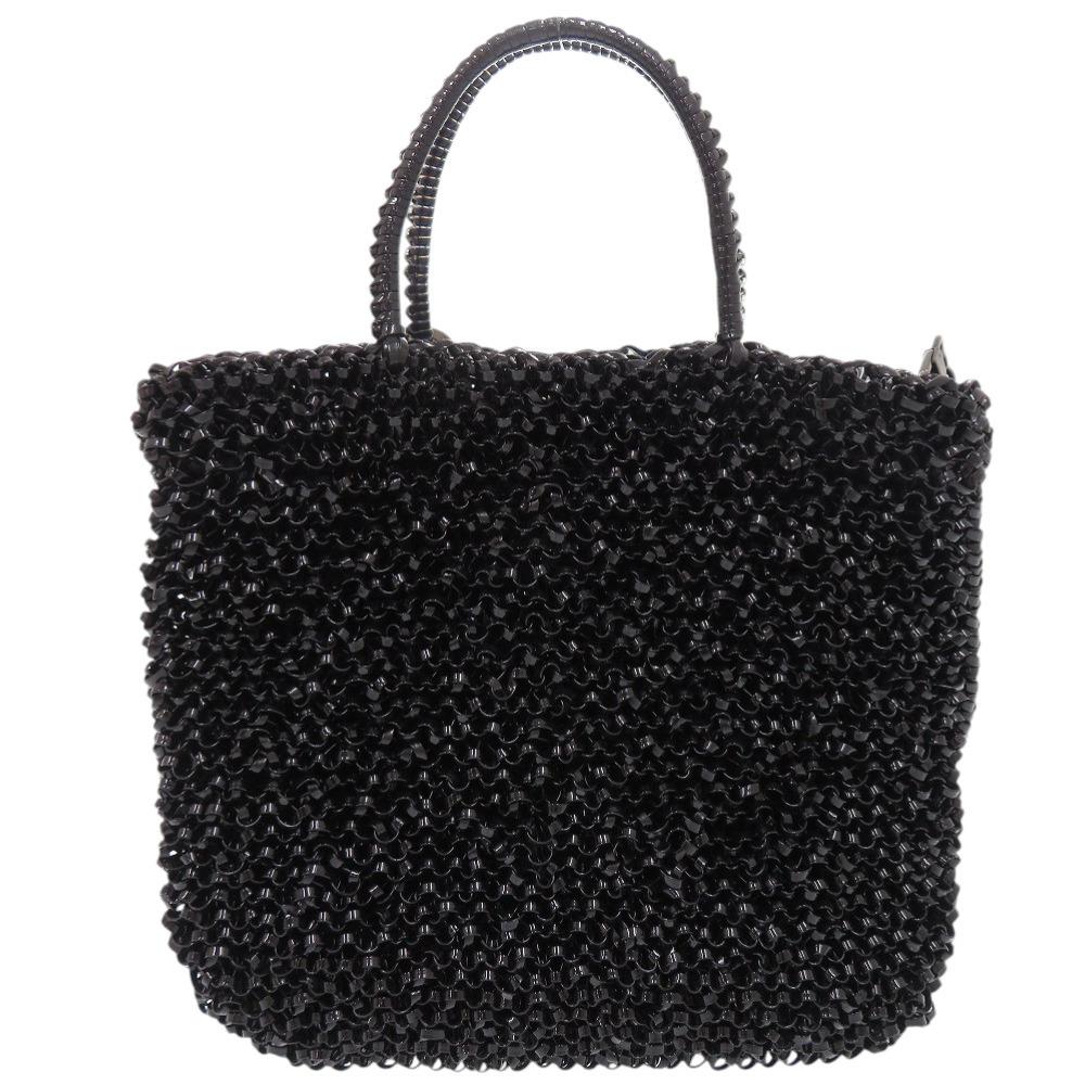 Used AUTHENTIC ANTEPRIMA 2WAY Wire Bag Navy Black Shoulder Bag PVC