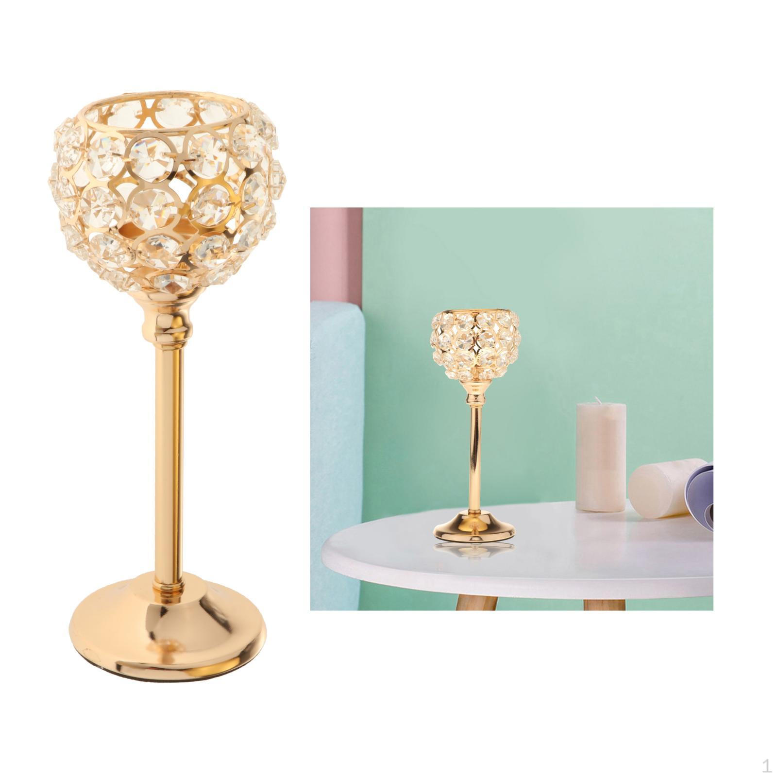 Хрустальные подсвечники для центра стола, подсвечники для декора свадьбы, дома, вечеринки, , Golden 21.5cm
