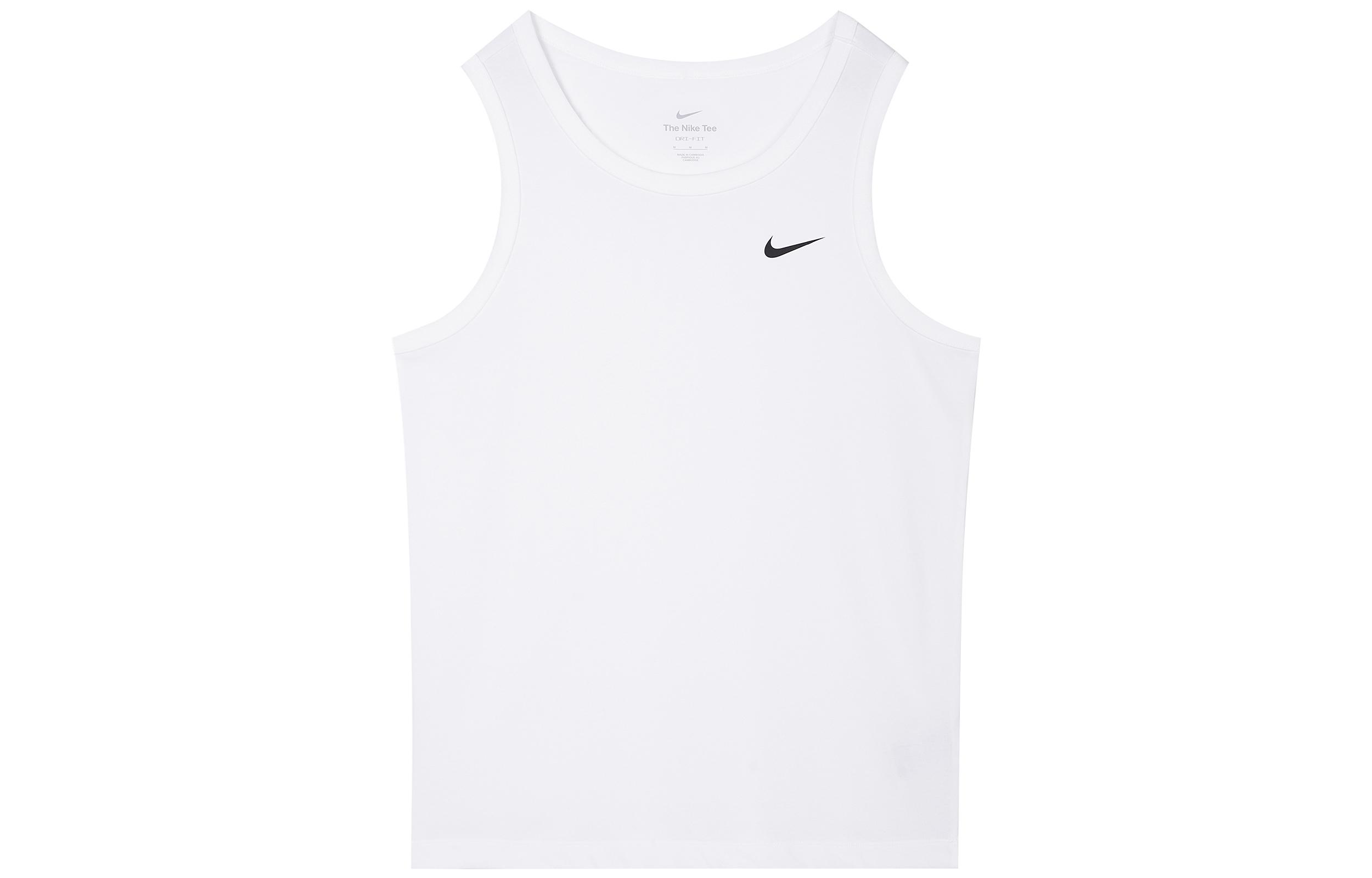 Nike Tank Tops Men s White Crew Neck Moderate AR6070-100 XXXL