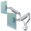 Sanwa Direct Monitor Dual Monitor Supports Up To 15kg Weight Gas Thin Grommet VESA Arm, Arm, 35-inch Monitors, 3-Joint Arm, Capacity, Spring, Clamp,