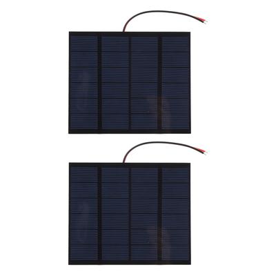 2 Stück 1,5W 6V Kleine Solarpaneele Monokristallines Silizium DIY Solarladepaneel für Telefon Tablet Kamera Taschenlampe
